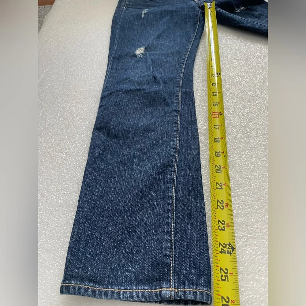 Paige Women’s Blue jeans size 29 distressed Medium  wash - Picture 3 of 10